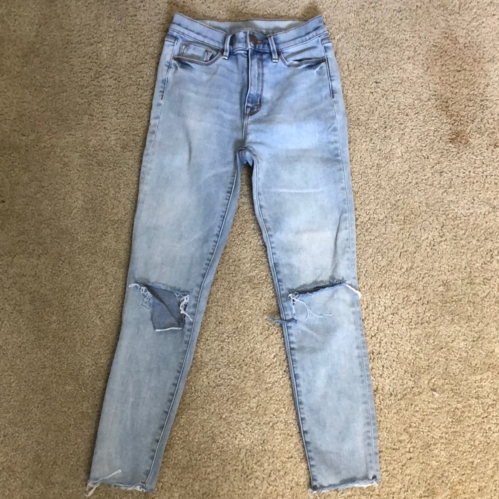 UO crop twig high rise jeans